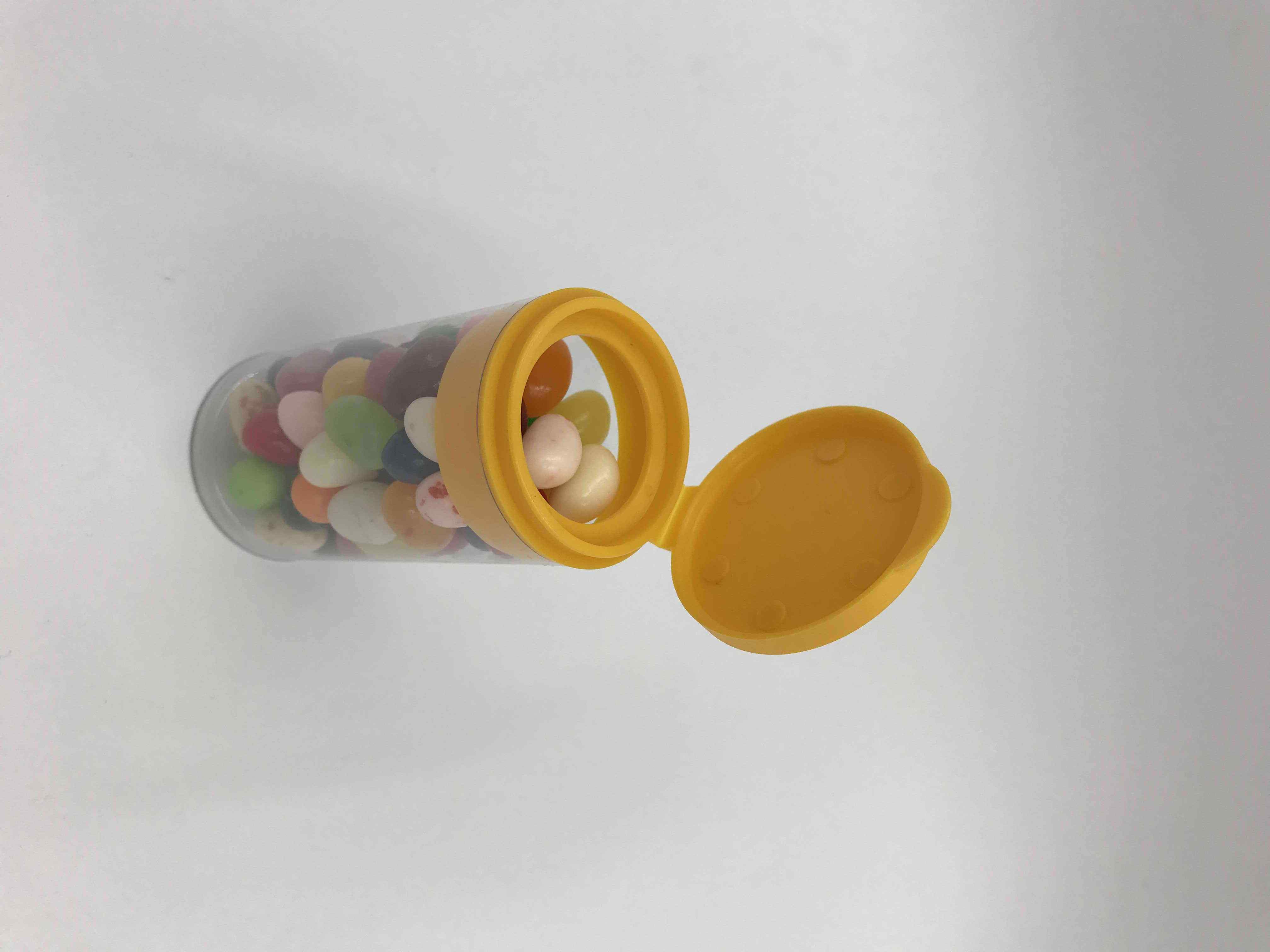 clear plastic container with flip top plugs,clear plastic tubes,petg